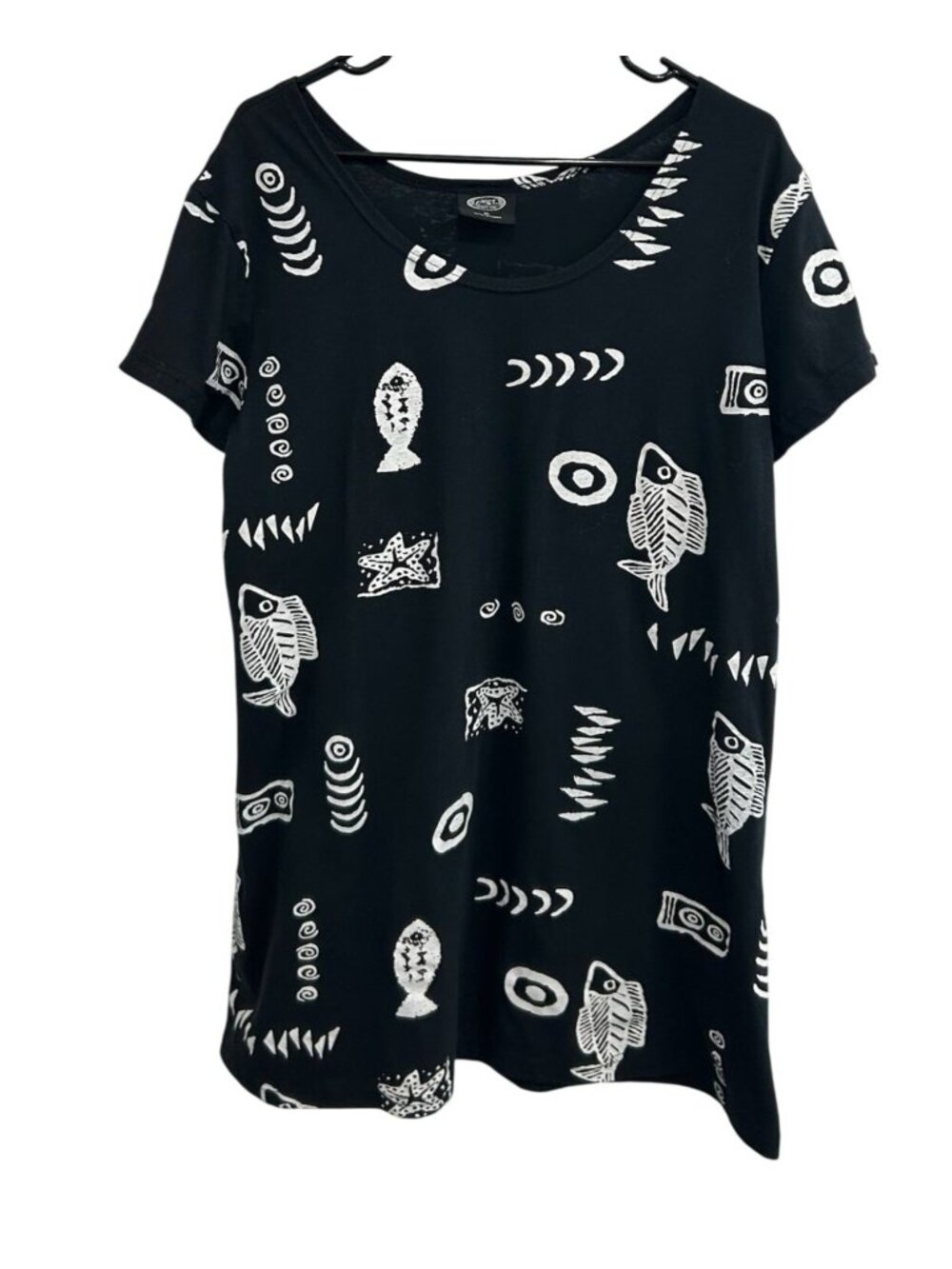 Exist Sports Line XL Fish T-Shirt Dress Beach Cover Up Vintage 90s Retro